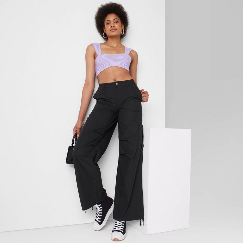 Wild Fable Wide-Leg Pants  34” long with tie on bottom hem ( for adjustments)